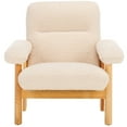 thumbnail image 5 of SAFAVIEH Attwell Accent Chairs, Cream Faux Shearling/Natural (32.9 in. W x 29.5 in. D x 32.7 in. H), 5 of 12