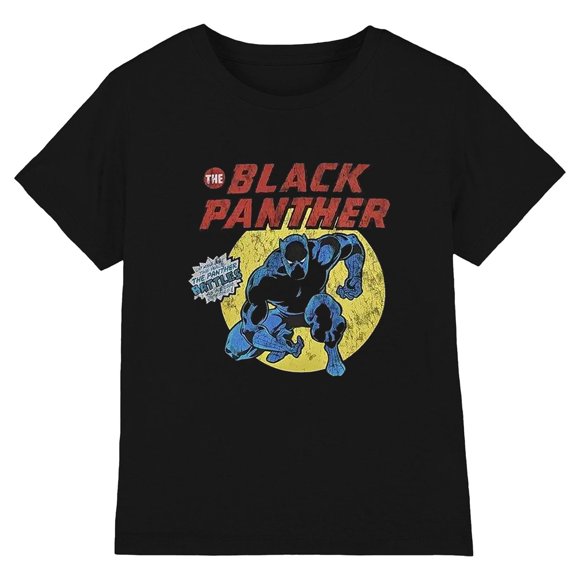 Black Panther Adult Retro T-Shirt