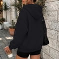 thumbnail image 5 of SUNBS Drawstring Half Zip Hoodies for Women Fall Oversized Casual Sweatshirts with Kangaroo Pocket, 5 of 9