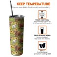thumbnail image 6 of 20oz Green Highland Cow Sunflower Field Pattern Skinny Tumblers Stainless Steel Tumbler with Lid and Straw,Vacuum Insulated Double Wall Travel Tumbler Cups with Cleaning Brush for Coffee,Tea, 6 of 6