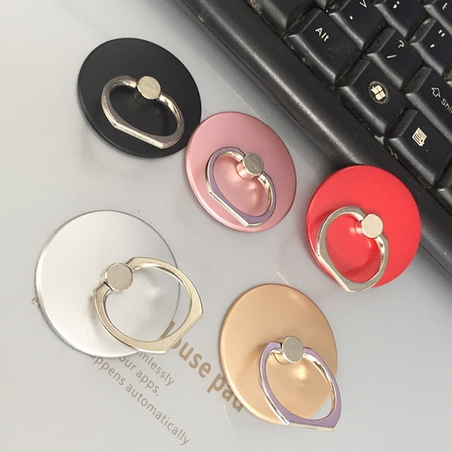 Round Phone Ring Adhesive Round Phone Holder kickstand Round 360 Degree Rotation Phone Table Desk 3D Ring Grip