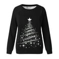 thumbnail image 5 of FDGIU Women's Christmas Long Sleeve T-Shirt - Lightweight Christmas Tree Graphic Top, Snowflake Sequined Blouse, Xmas Vacation Casual Sweatshirt, 5 of 6