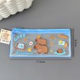 thumbnail image 1 of Large Capacity Transparent Pencil Pouch Capibala Transparent Stationery Pouch Multi-functional Stationery Storage Supplies 1, 1 of 5