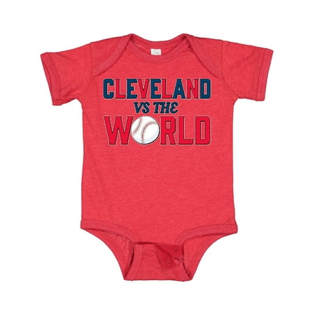 

Inktastic Cleveland Vs. the World Blue and Red with Baseball Gift Baby Boy or Baby Girl Bodysuit
