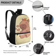 thumbnail image 6 of Yuyamidu Capybara Backpack School Set 3Pcs with Lunch Box Pencil Case Sports Bookbag Back Pack Lightweight Casual Daypacks for Elementary Primary Middle School, 6 of 7