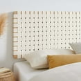 thumbnail image 7 of Sparta Weave Wall-Mount Vegan Leather King Headboard in Natural Beige, 7 of 7