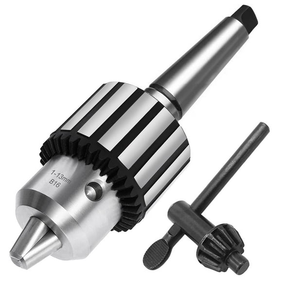 Earl Diamond Mandrin de Forage Super Robuste 1/2 Pouces avec Clé Chuck et Tige MT2 / Arbre Morse Taper 2 (B16)