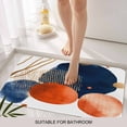thumbnail image 6 of Navy Blue Burnt Orange Doormat Outdoor Entrance 20"x31.5", Middle Century Modern Geometric Absorb Moisture Dirt Door Mats, Non-Slip Rubber Backing Floor Mats Indoor, Low-Profile Front Door Rugs, 6 of 9