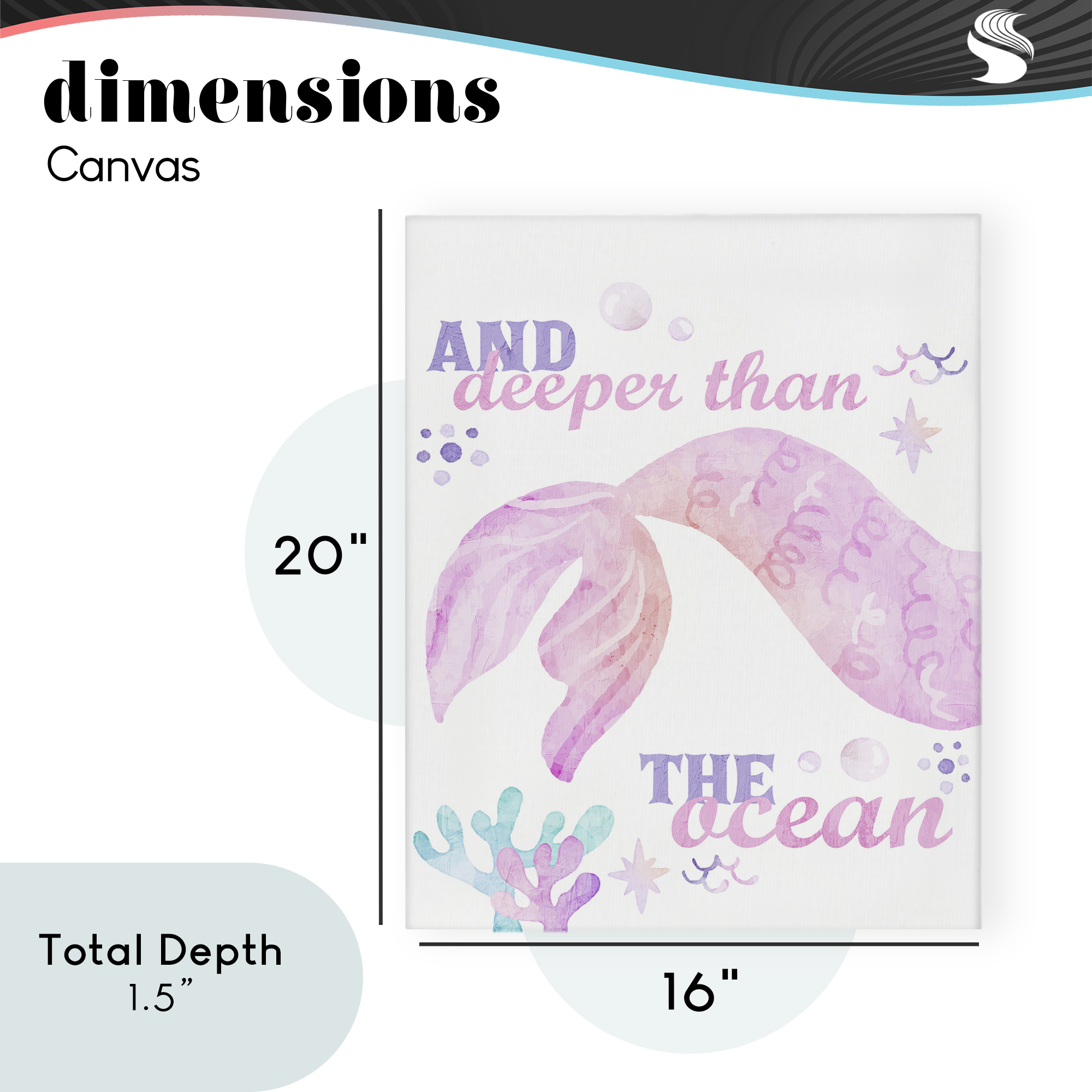 Deeper Than The Ocean Canvas Wall Art, design by Kim Allen