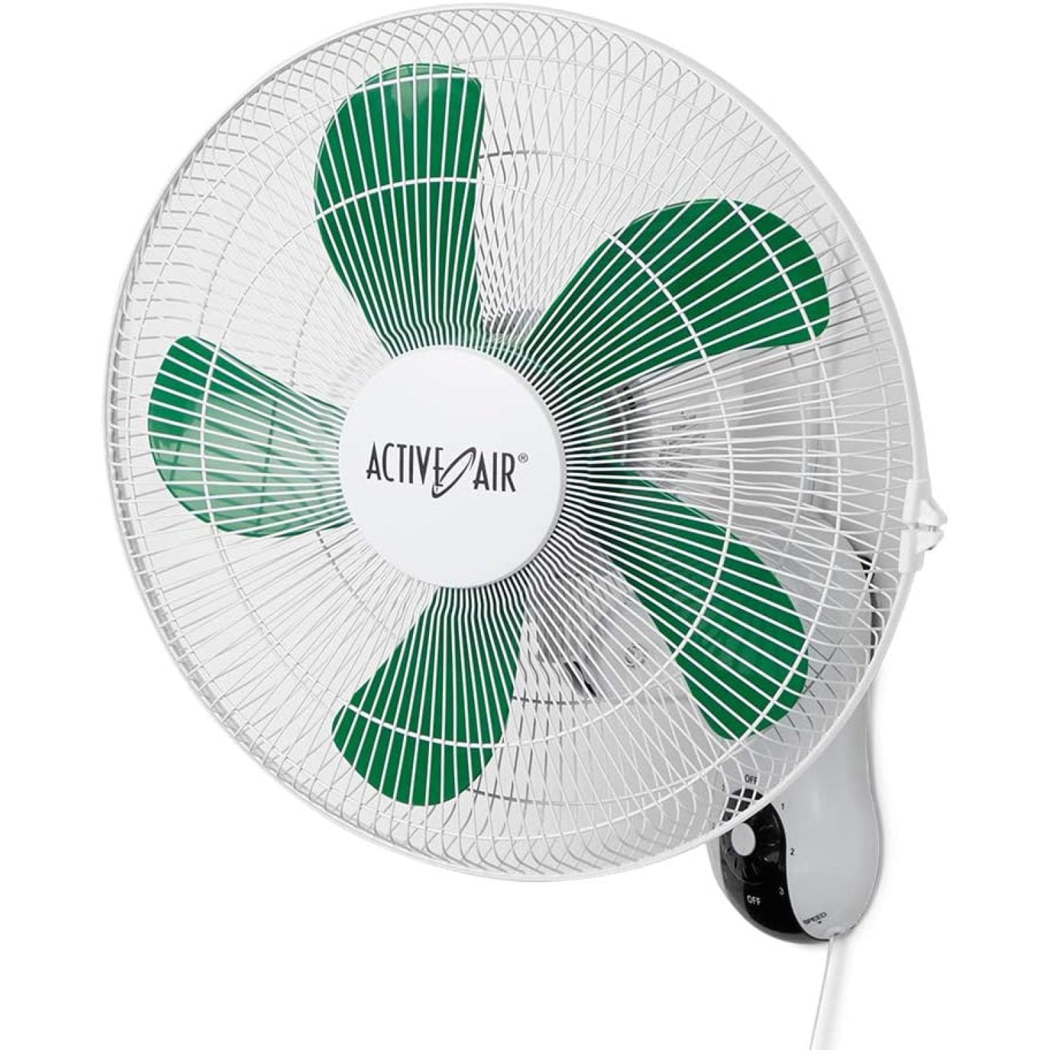 Active Air 16" Stainless Steel Hydroponic Oscillating Fan with Wall Mount