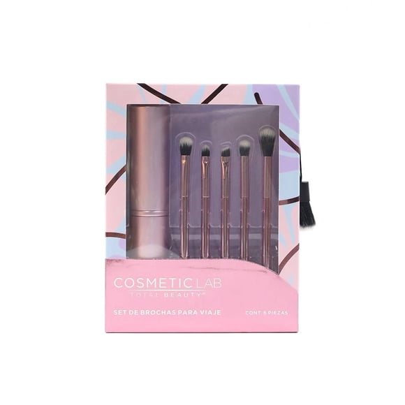 Cosmetic Lab Tradicional Set Brochas Con Estuche Cosmetic Lab Total Beatuy 6 piezas