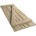thumbnail image 6 of Ekena Millwork 17 1/2"W x 58"H Rustic Three Board Spaced Board-n-Batten Riverwood Faux Wood Shutters w/Z-Board (Per Pair), Primed Tan, 6 of 10