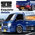 thumbnail image 3 of 1:24 Scale RC Drift Car, 4WD Mini Pickup Truck with LED Lights, 2.4GHz Blue High Speed RC Truck for Boys Girls, 3 of 10
