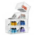 thumbnail image 1 of Set de 6 cajas organizadoras para zapatos Attelite de plástico apilables, 1 of 6