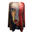 thumbnail image 4 of ICHUANYI Clearance Women's Printing Loose Casual Fashion Long Sleeve T-shirt Blouse Tops(Brown, XL) ICHUANYI WER2023081016918, 4 of 5