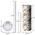 thumbnail image 5 of 20oz Halloween Ghost Pumpkin Pattern Skinny Tumblers Stainless Steel Tumbler with Lid and Straw,Vacuum Insulated Double Wall Travel Tumbler Cups with Cleaning Brush for Coffee,Tea, 5 of 6