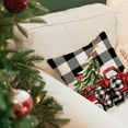 thumbnail image 5 of Merry Christmas Snowman Throw Pillow Covers 18x18 Inch Set of 4 Black and White Buffalo Plaid Let It Snow Christmas Ball Tree Truck Winter Holiday Cushion Case Decoration for Sofa Couch, 5 of 6