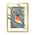 thumbnail image 3 of Designart Christmas Bullfinch Birds Traditional Framed Wall Art, 3 of 4