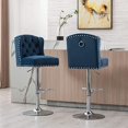 Swivel Stools Set of 1 Modern Velvet Adjustable Counter Height Stools