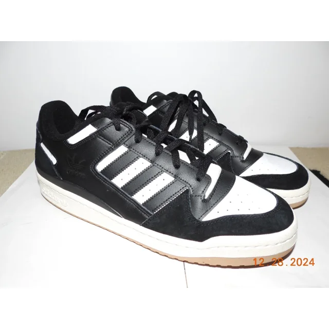 Adi-das FORUM LOW CLASSIC Men's Athletic Sneakers Black/white Color Size 12 1/2