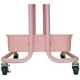 thumbnail image 4 of Alexent 4-Tier Plastic Storage Organizer Rolling Cart with Slim Shelves in Pink, 4 of 8