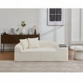 thumbnail image 4 of Modern Boucle 3-Seater and 2-Seater Sofa Set with MDF End Table for Living Room (85"x35"x29" & 73"x35"x29"), 4 of 22