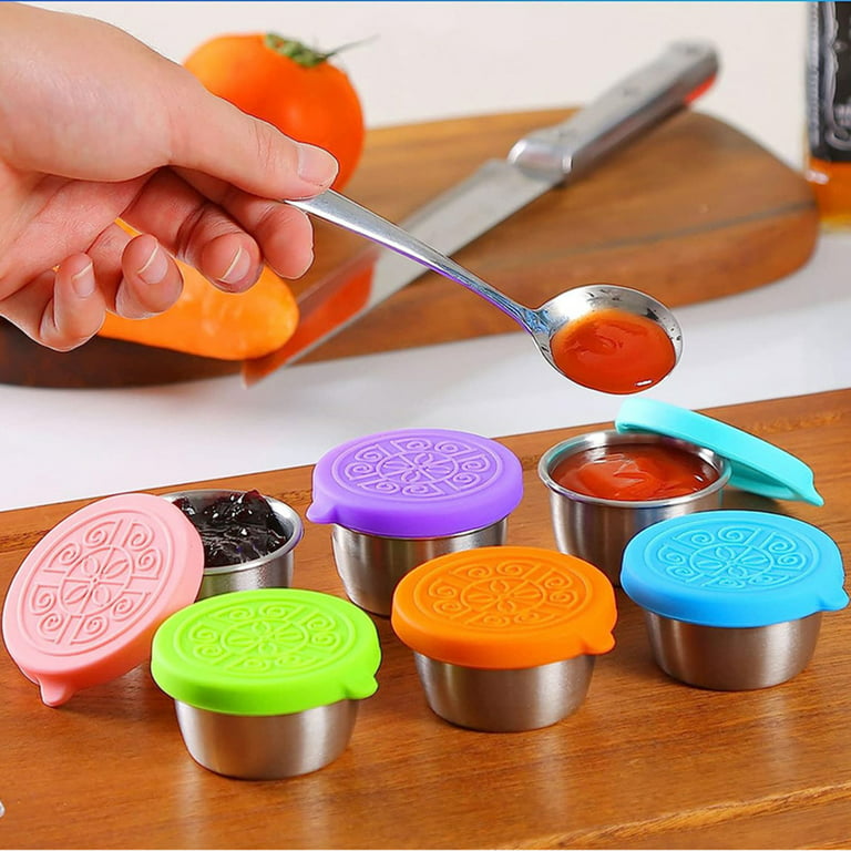  PUFAMET Leakproof Silicone Dips Containers, Salad
