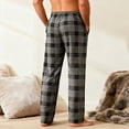 thumbnail image 2 of Men's Plaid Pajama Sleep Pant Elastic Waist Pj Bottoms Loungewear Cozy Casual Sleepwear, 2 of 5