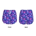 thumbnail image 3 of KLL blue Skull purple flower1 Pattern Shorts Women,Athletic Shorts High Waisted Running Shorts Pocket Sporty Short Gym Elastic Workout Shorts-XX-Large, 3 of 7