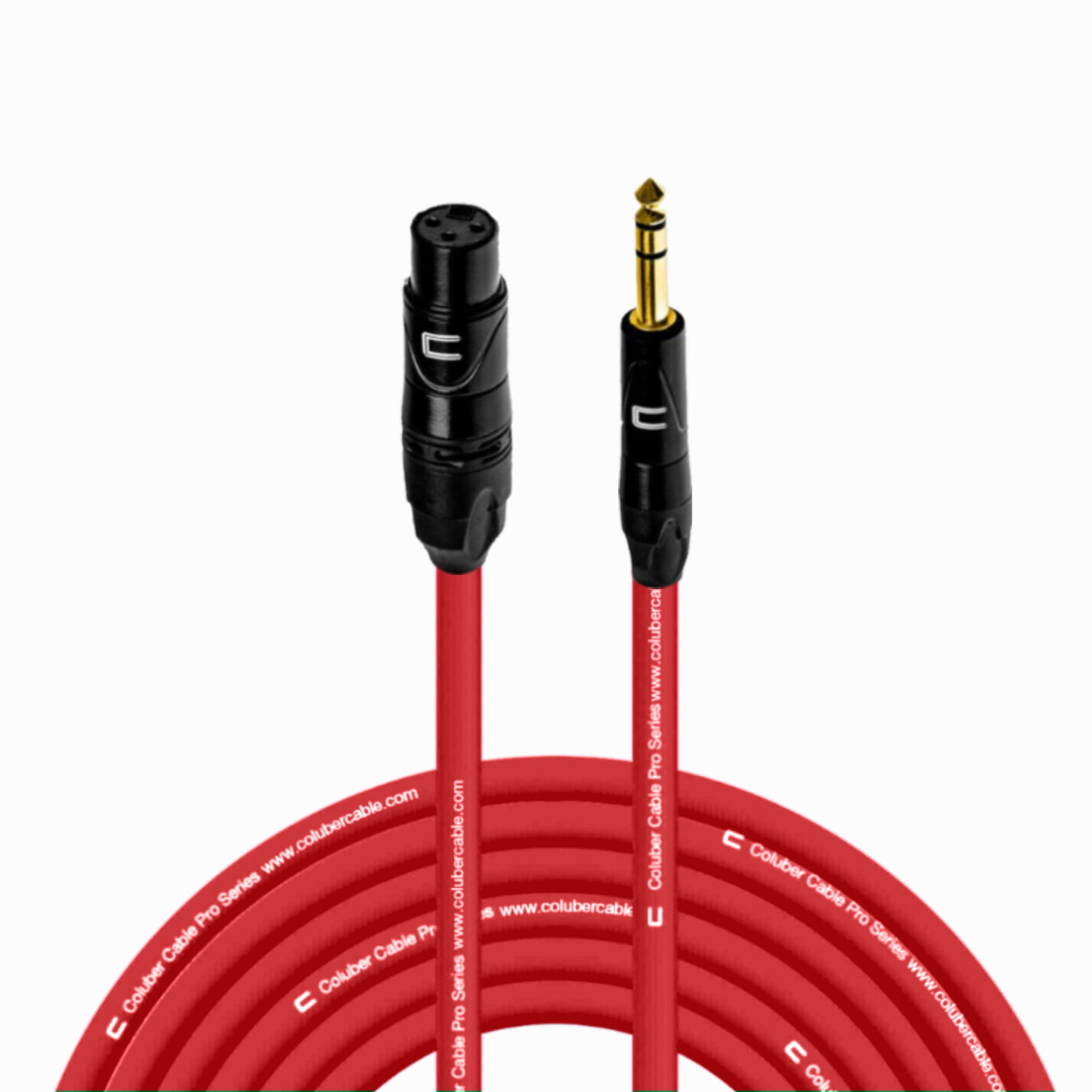 Coluber Cable Balanced XLR Female to 1/4" TRS Male Cable Pro Audio Connector