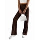 thumbnail image 3 of Pantalones Anchos de Pierna para Mujer, de Cintura Alta, para Estar en Casa, con Cintura Elástica, para Otoño e Invierno, Informales, de Punto Marrón L, 3 of 9