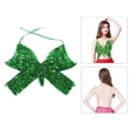 thumbnail image 4 of Sujetador de danza del vientre perfecl con lentejuelas mariposa verde, 4 of 8
