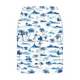 thumbnail image 5 of LIBRCLO Swim Trunks for Men Thin Quick Dry Hawaiian Bathing Suits Swimwear Elastic Waist Swimsuits Summer Beach Board Shorts Light Blue M, 5 of 5