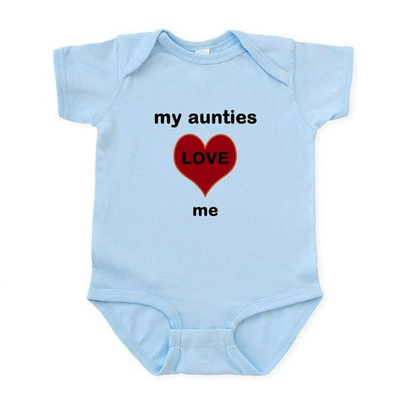CafePress - My Aunties Love Me Body Suit - Baby Light Bodysuit, Size Newborn - 24 Months