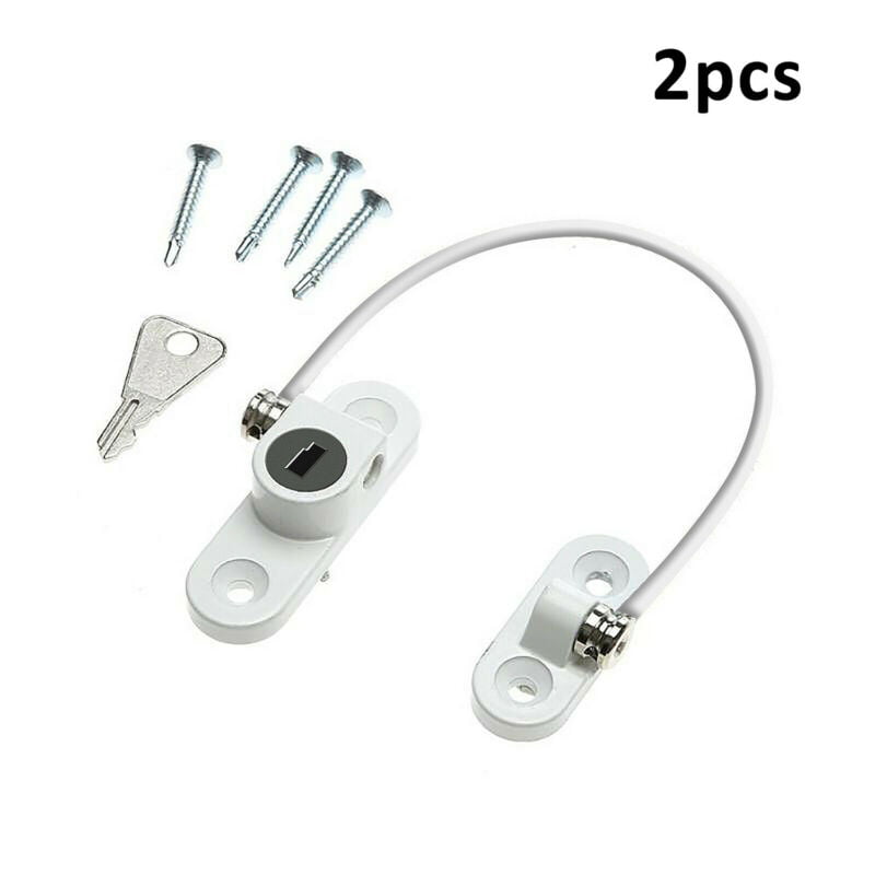 2/4/6 x White Window Door Cable Restrictor Ventilator Child Safety Security Lock 