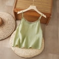 thumbnail image 4 of Cotton Linen Tops for Women Comfort Tank Top Sleeveless Camisole Solid Color Summer Vest Lightweight Casual Layering Tank Basic Top Loose fit Summer Blouses for Women Beach Top Green M, 4 of 4