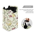 thumbnail image 3 of Yayeee Freestanding Laundry Hamper with Handle Collapsible Large Storage Basket for Clothes, Purple Birds Teapots, 3 of 7