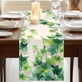 thumbnail image 3 of Table Runners 60 Inches Long Dress Scarves, Country Leaves Farmhouse Kitchen/Dining Table Runner, Small Coffee Tablerunners, Spring Green Leaf Branches Vine Botanical 13x60 Inch, 3 of 9