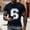 A Navy, variant on Number 6 T-Shirt Unisex Short Sleeve Varsity Shirt Sports Team Jersey Crew Neck Fashionable Pullover Top Orange M