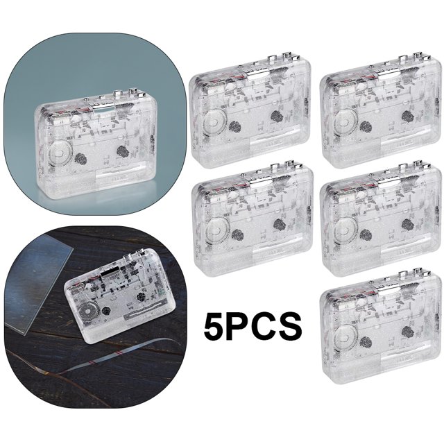 Cassette Player Convertidor Señal Cinta Carcasa Transparente Completa para Escuchar Música