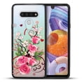 thumbnail image 2 of FINCIBO Slim TPU Bumper + Clear Hard Back Cover for LG Stylo 6 6.8" 2020, Rose Floral, 2 of 6