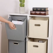 Yttmshdga Home Textile Storage Price Drop Alert! Storage Foldable Cube Organizer Fabric Drawer Set Of Beige,A