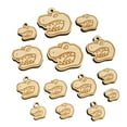 thumbnail image 1 of Tyrannosaurus Rex Head Wood Mini Charms Shapes DIY Craft Jewelry - No Hole - Various Sizes (16pcs), 1 of 7