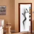 thumbnail image 4 of Etiqueta De La Puerta 77 Cm X 200 Cm Baño Mujer Cartel De La Puerta Papel Tapiz Etiqueta De La Puerta Trompe L'oeil Efecto 3D Interior Pvc Pegatinas De Pared Baño Cocina Decora, 4 of 5