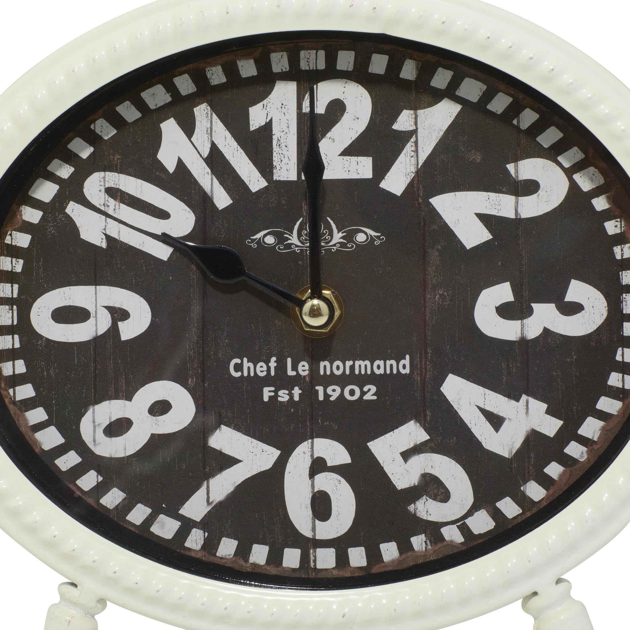 DecMode 9" Black Metal Ring Top Clock, Set of 4