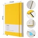 thumbnail image 4 of Wiisdatek Cuadernos B5 con rayas universitarias, paquete de 2 cuadernos grandes B5 con 376 páginas numeradas, papel rayado grueso de 100 g/m², cubierta de cuero PU suave, 7,6 x 10 pulgadas (AMARILLO), 4 of 7