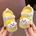 thumbnail image 5 of WUANDIXFA Toddler Shoes Little Kid Clogs Slide Sandals for 0-8yrs Kids Unisex Girls Shoes and Boys Shoes Garden Shoes Cartoon Slides Slip-Resistance Sandals Beach Slippers (Yellow, 5), 5 of 6