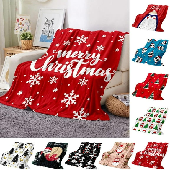 PALIFEUR Christmas Throw Blanket, Super Soft Warm Snowflake Blanket for Couch Bedroom, Christmas Flannel Blanket, Microfiber Thicken Blankets for Holiday Party Home Decorations, 51 x 40 Inch