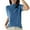 A-Blue472, variant on Womens Soft Ribbed Half Turtleneck Short Sleeve Knit Sweater Slim Comfy Daily Casual Pullover