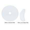 thumbnail image 3 of Unique Bargains Universal Cloth Dryer 30pcs Exhaust Filter 10pcs Air Intake Filter, White for Clothes Dryer Filter Replacement, 3 of 5